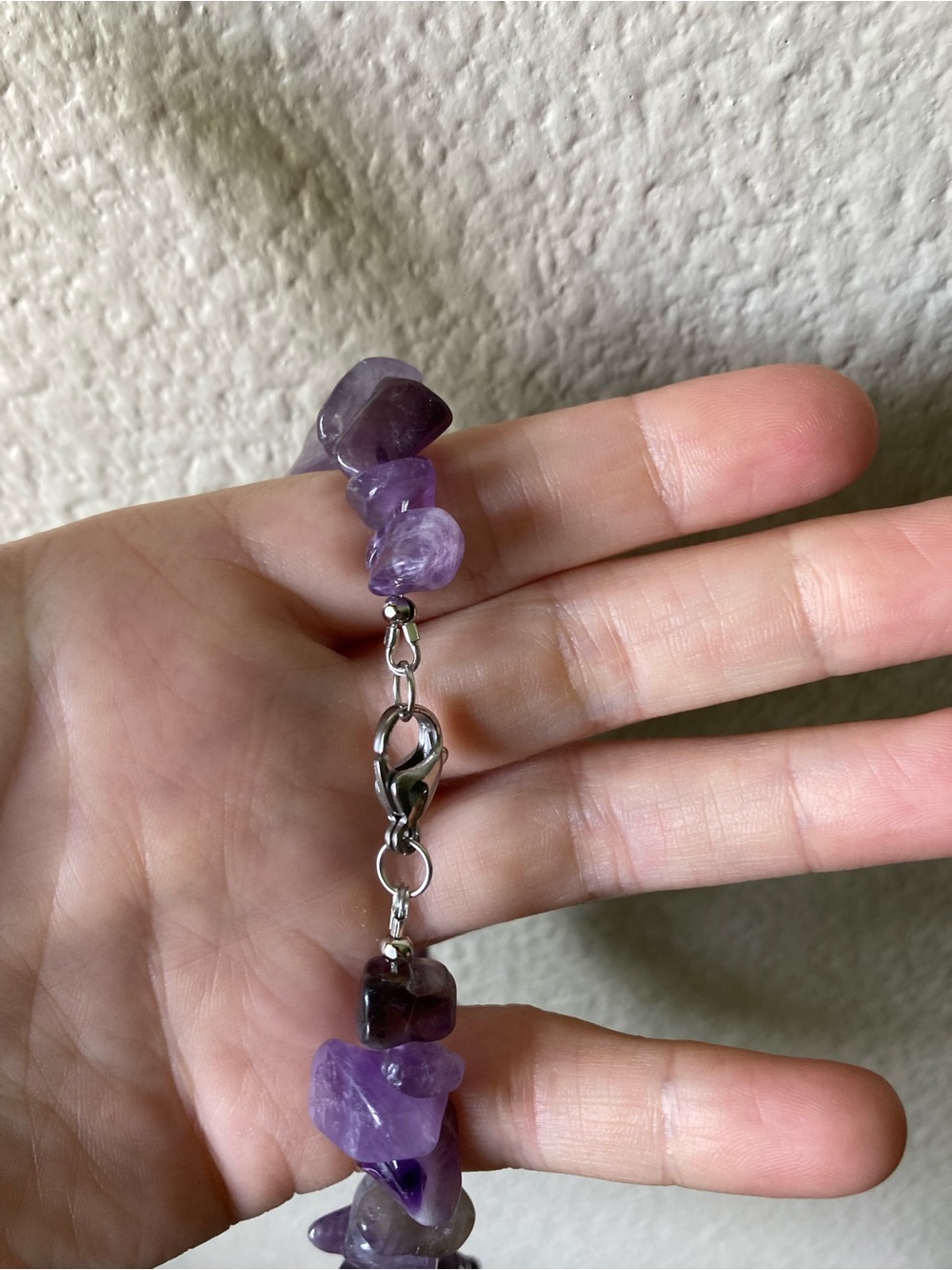 Handmade Purple Amethyst Chip Necklace - Picture 4 of 6